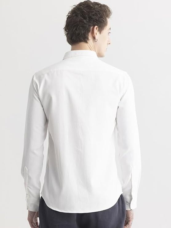 Men's Cotton Casual Solid Plain