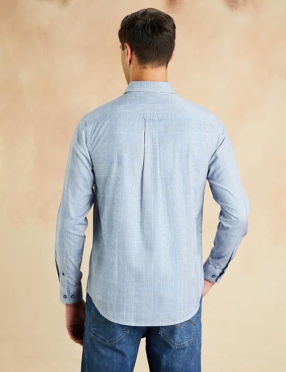 Men's Stylish Checkered Casual Shirt - Regular Fit | Full Sleeve | Pure Cotton | Smart Casual Wear