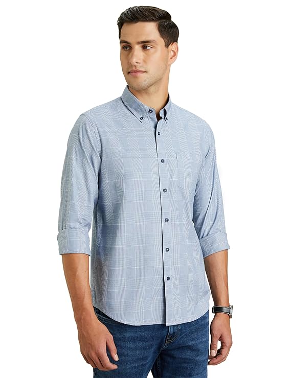 Men's Stylish Checkered Casual Shirt - Regular Fit | Full Sleeve | Pure Cotton | Smart Casual Wear