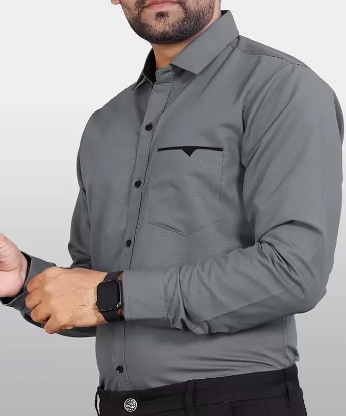 NX  Men's Regular Fit Solid Soft Touch Cotton Casual Shirt